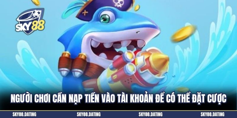 Người chơi cần nạp tiền vào tài khoản để có thể đặt cược